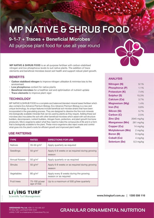 MP Native & Shrub Food - 20kg