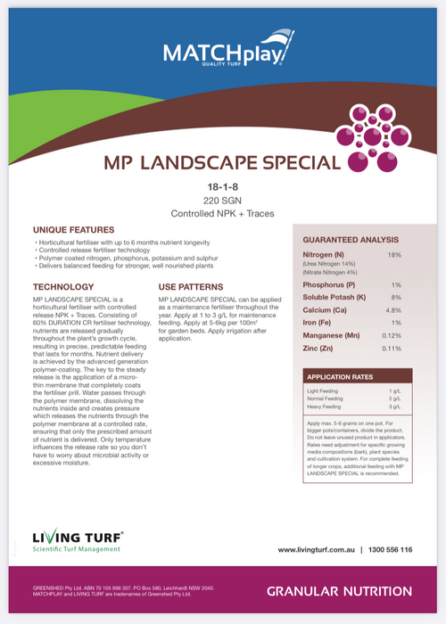 MP Landscape Special (18-1-8 Gardens, 6-month duration) - 20kg