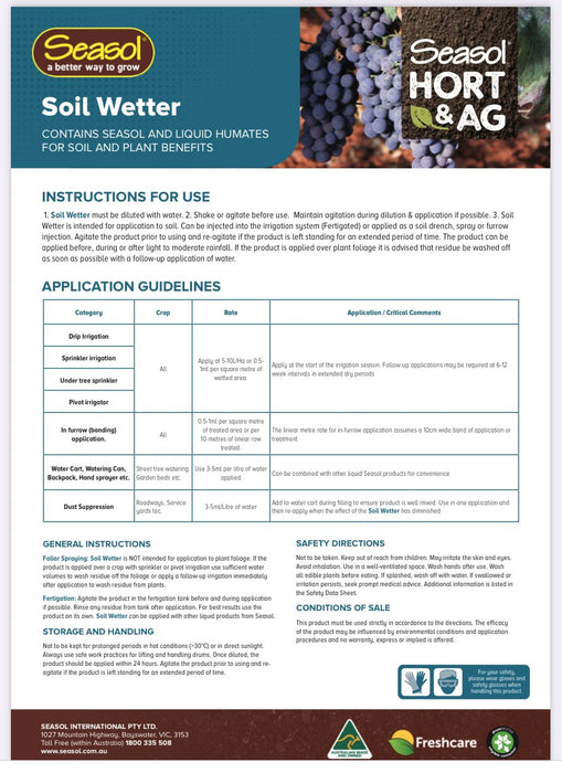 Seasol Soil Wetter - 20L