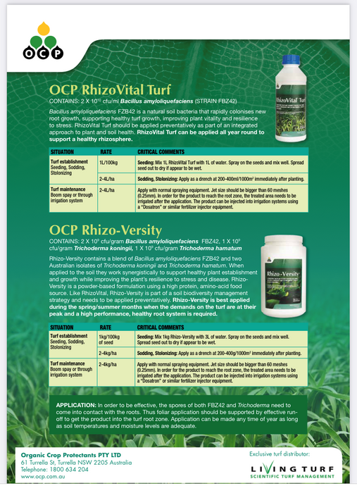 RhizoVital Turf Live Beneficial Microbes 1L